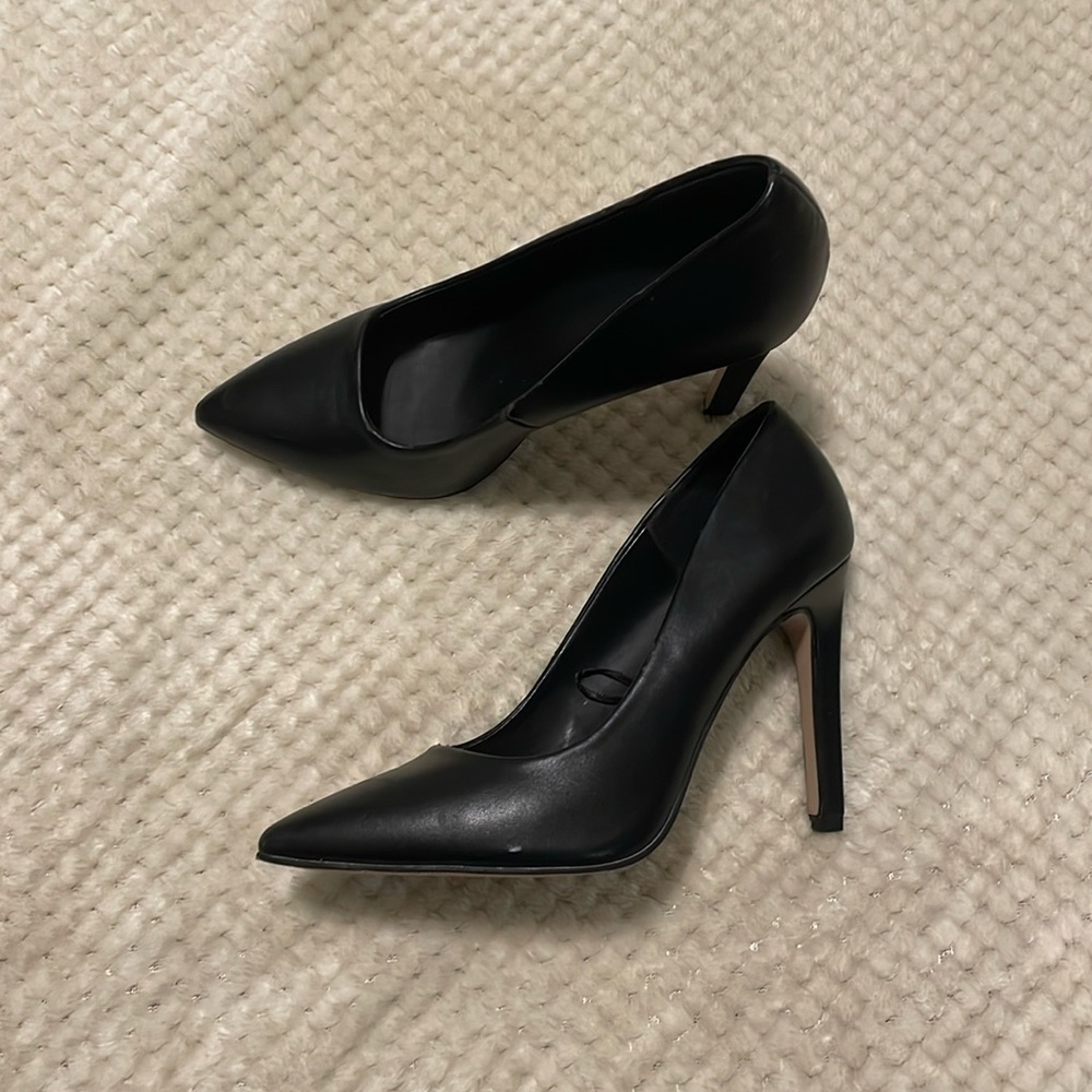 Matte Black Stiletto Heels Forever 21 Size 6
